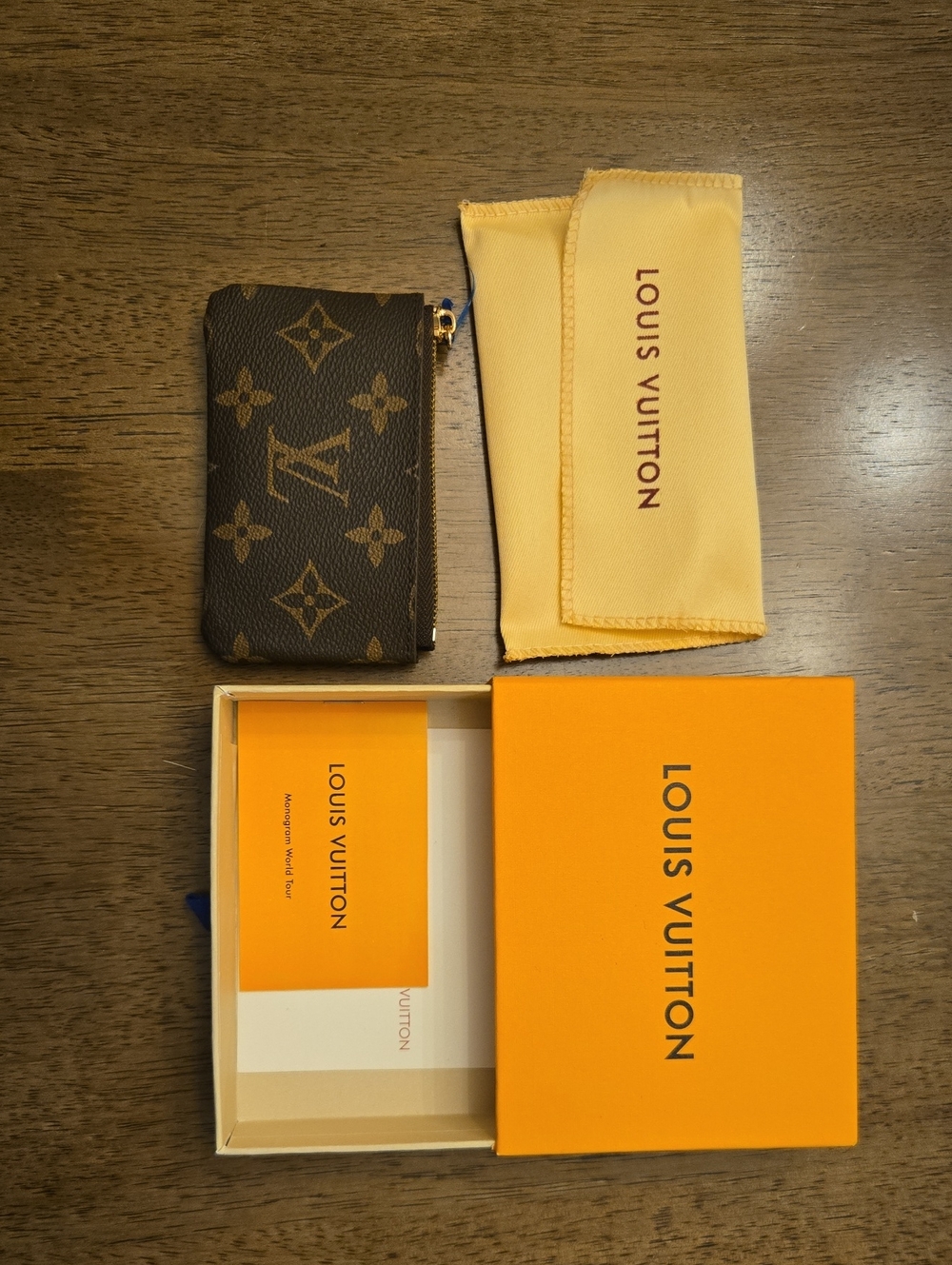 Womens Classic Monogram Louis Vuitton Key Pouch
